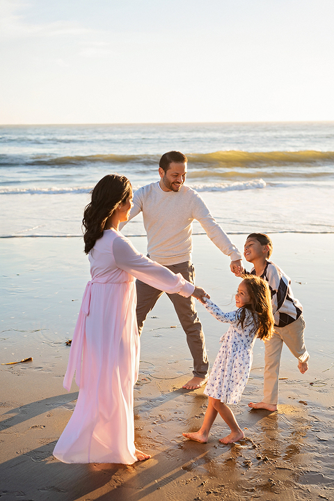 family portraits at Natural Bridges Beach