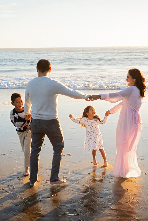 family portraits at Natural Bridges Beach