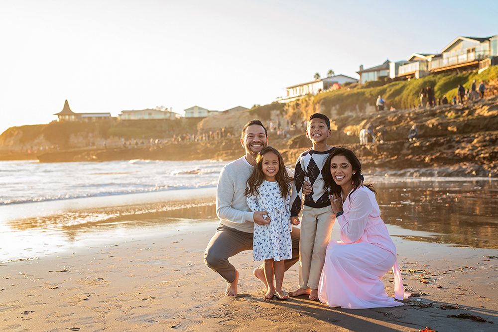 family portraits at Natural Bridges Beach