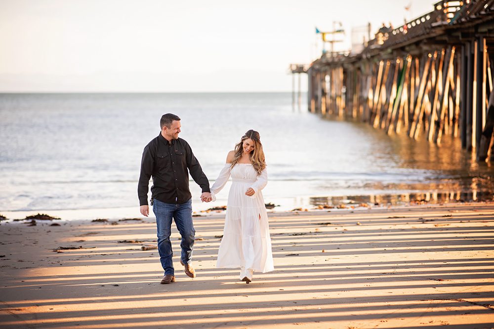 Sunset Beach Engagement Portraits