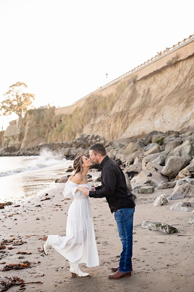 Sunset Beach Engagement Portraits