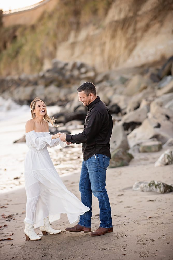 Sunset Beach Engagement Portraits