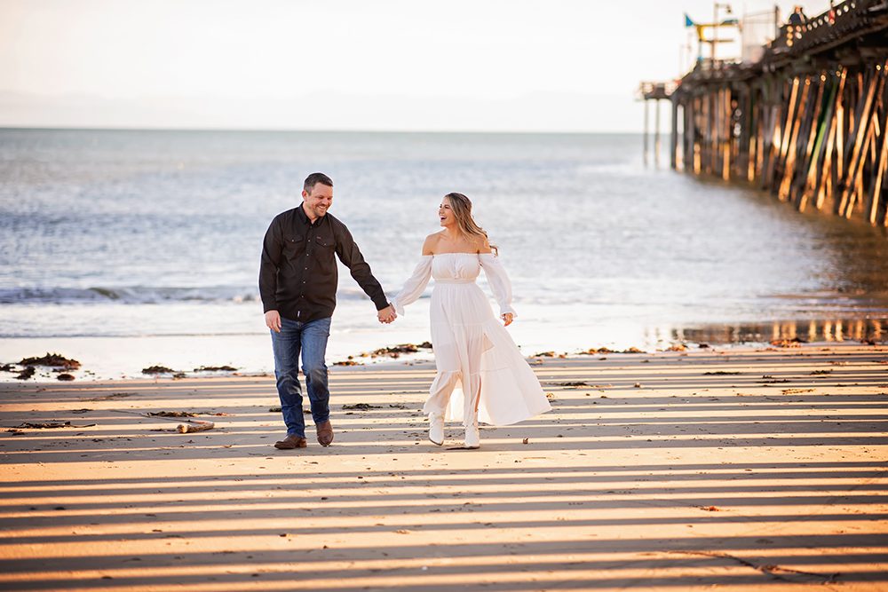 Sunset Beach Engagement Portraits