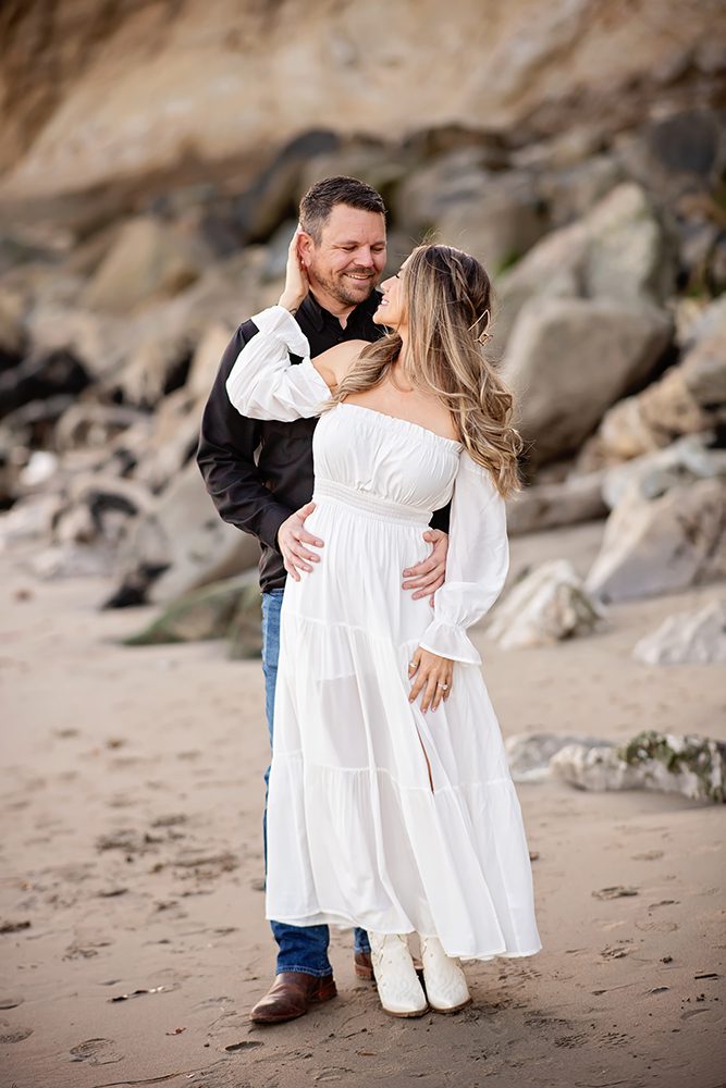 Sunset Beach Engagement Portraits