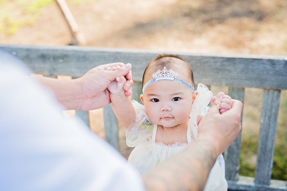 6th Month Baby Family Portraits At The Municipal Rose Garden