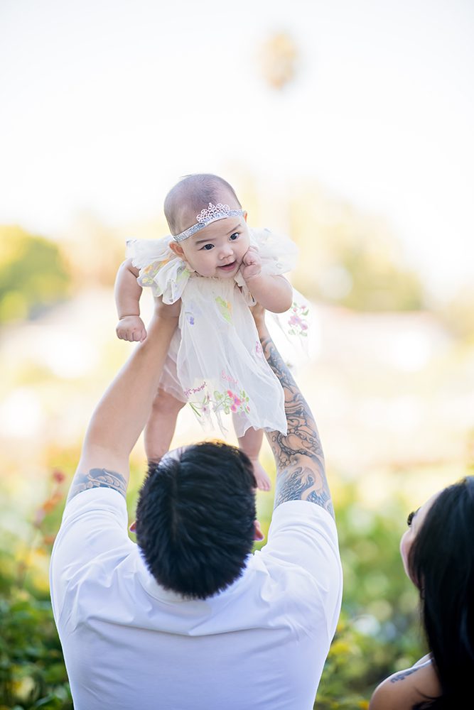 6th Month Baby Family Portraits At The Municipal Rose Garden