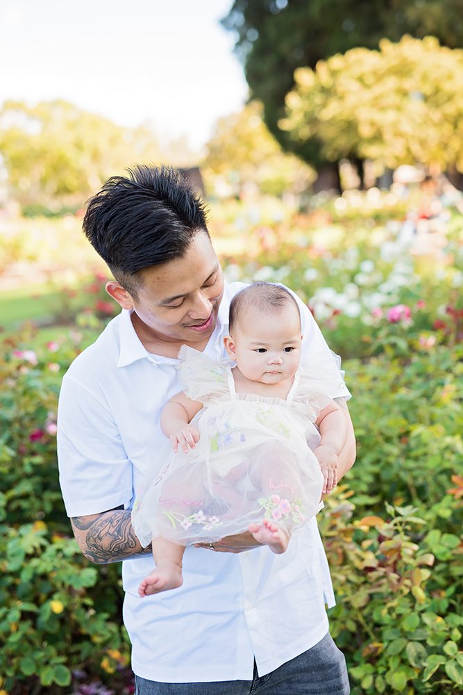 6th Month Baby Family Portraits At The Municipal Rose Garden