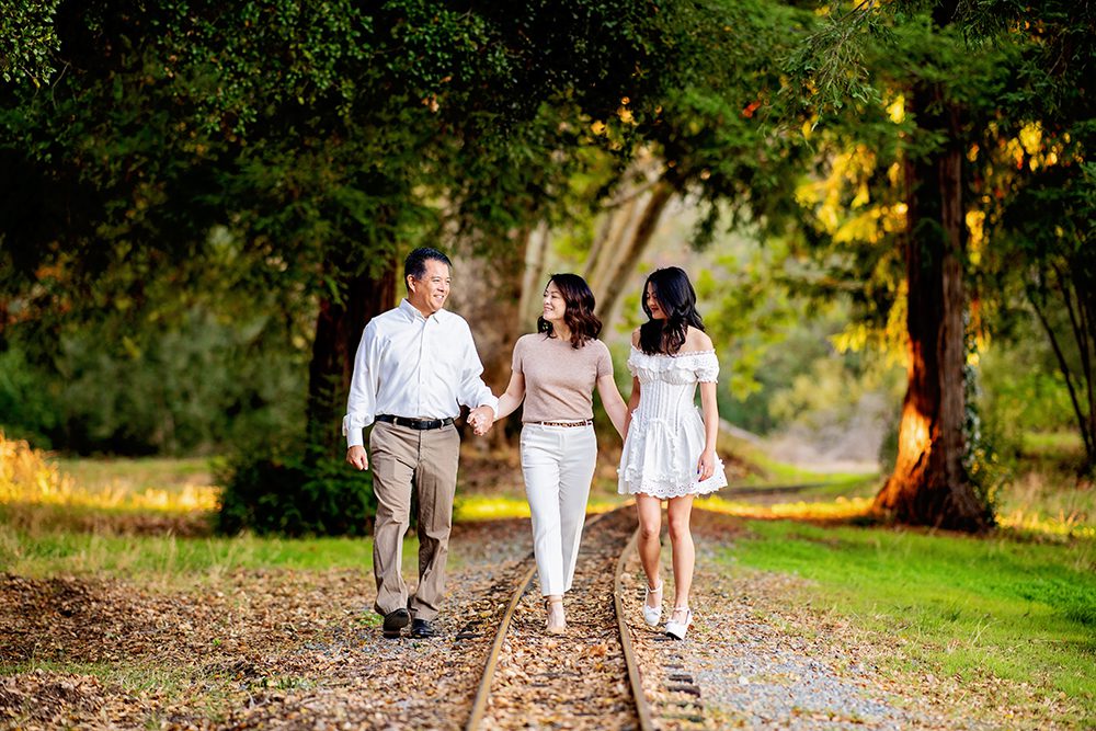 studio family portraits vs outdoor family portraits