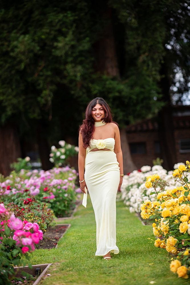 high school senior portraits at the Municipal Rose Garden