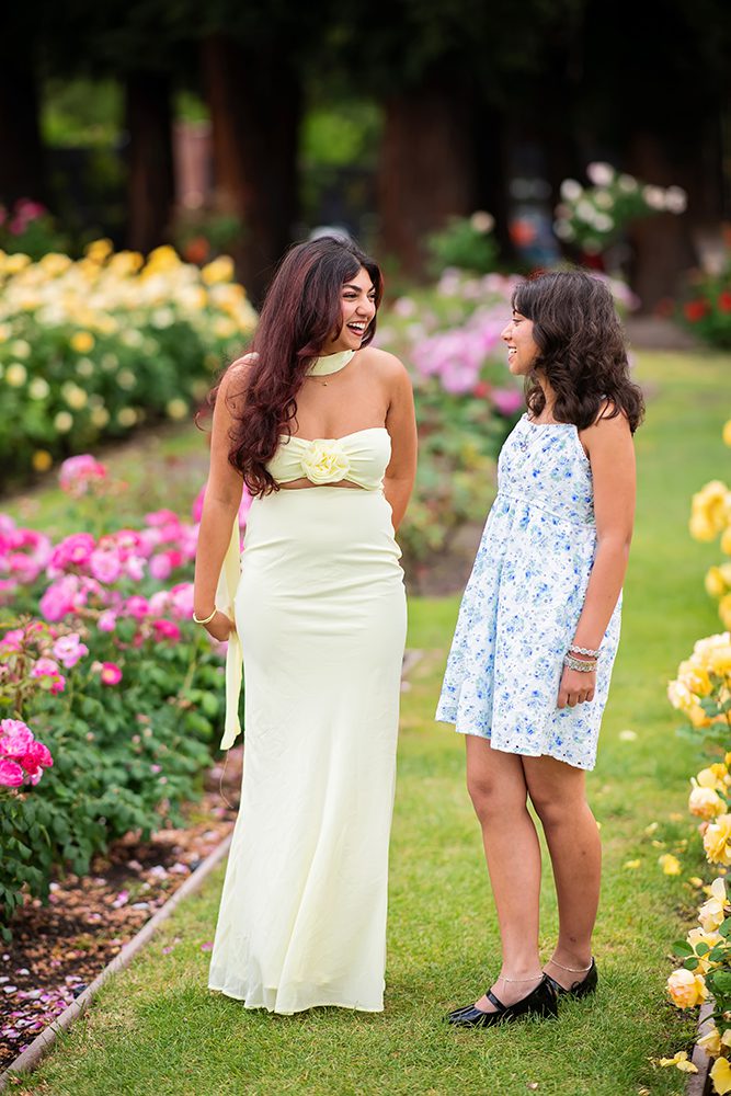 high school senior portraits at the Municipal Rose Garden