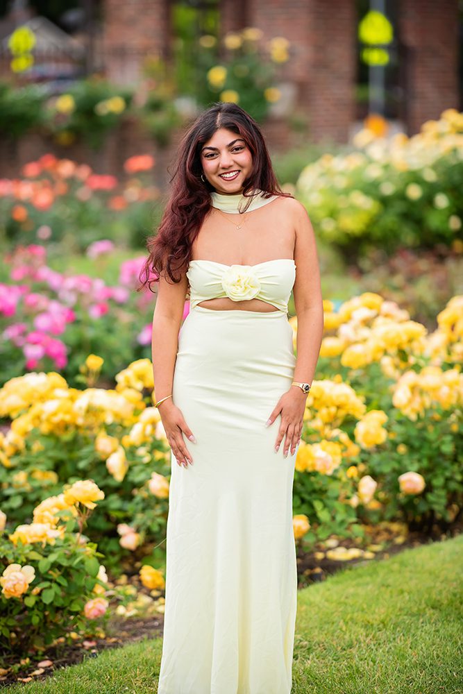 high school senior portraits at the Municipal Rose Garden