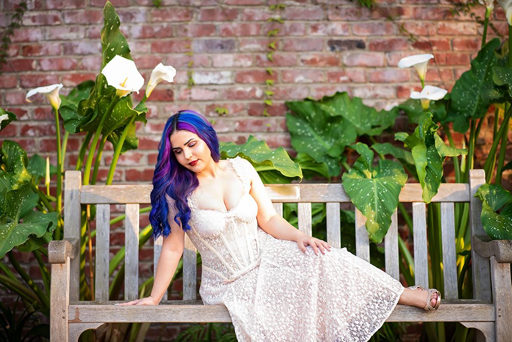graduation portraits at the Elizabeth Gamble Garden
