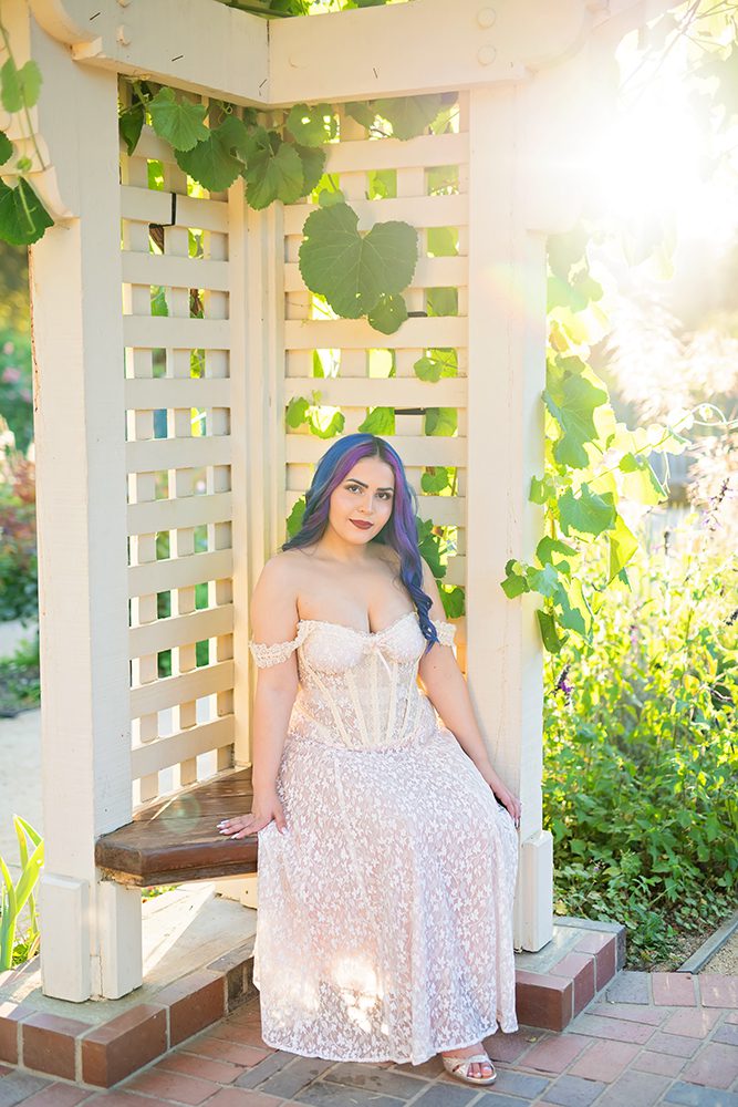 graduation portraits at the Elizabeth Gamble Garden