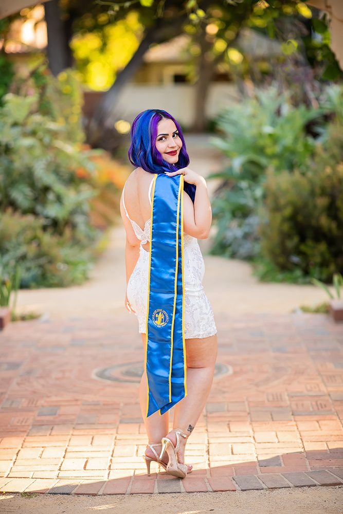 graduation portraits at the Elizabeth Gamble Garden
