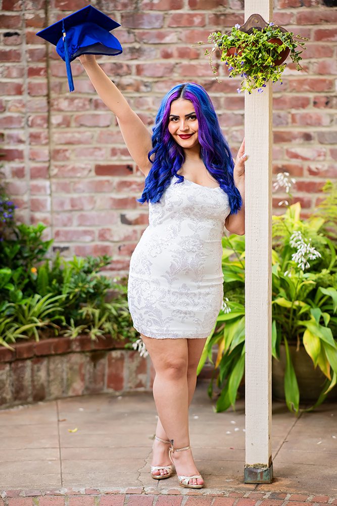 graduation portraits at the Elizabeth Gamble Garden