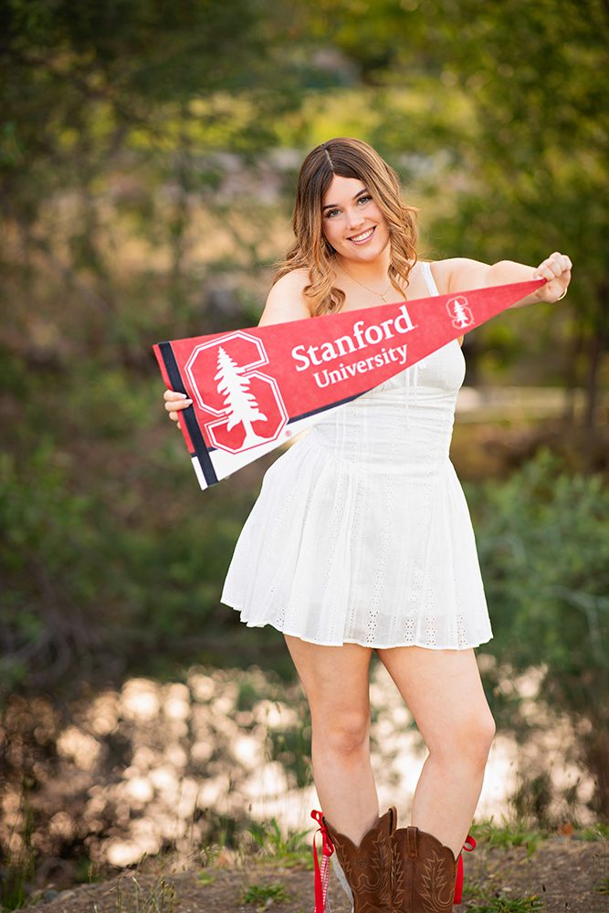senior portraits at Vasona Park