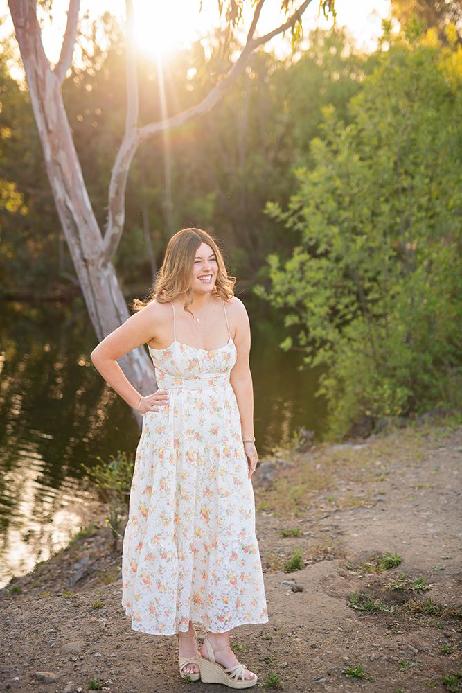 senior portraits at Vasona Park