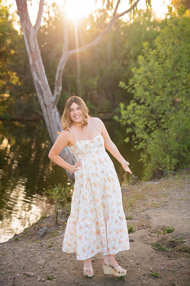 senior portraits at Vasona Park