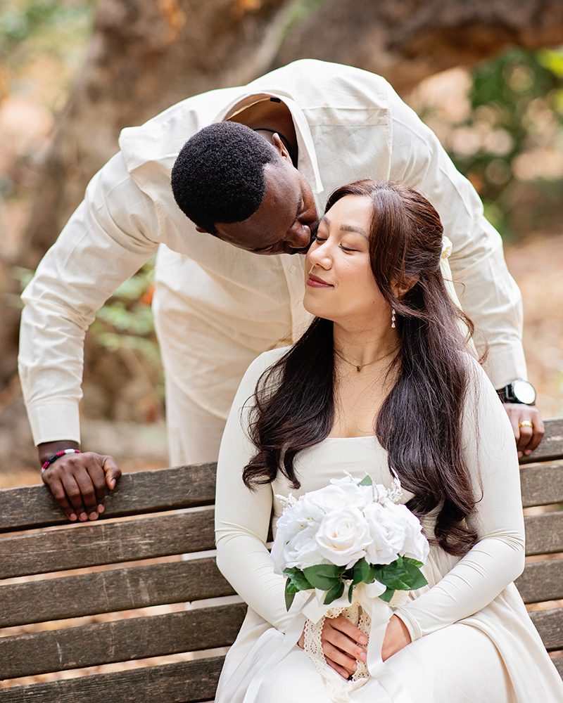 Wedding portraits at the Redwood Nature Preserve in Los Altos