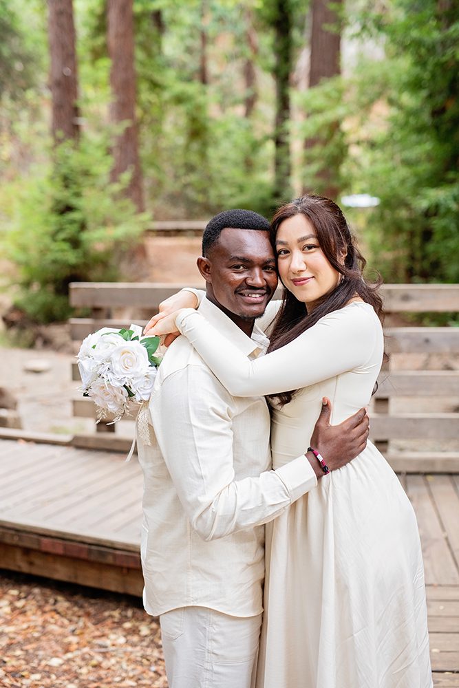 Wedding portraits at the Redwood Nature Preserve in Los Altos