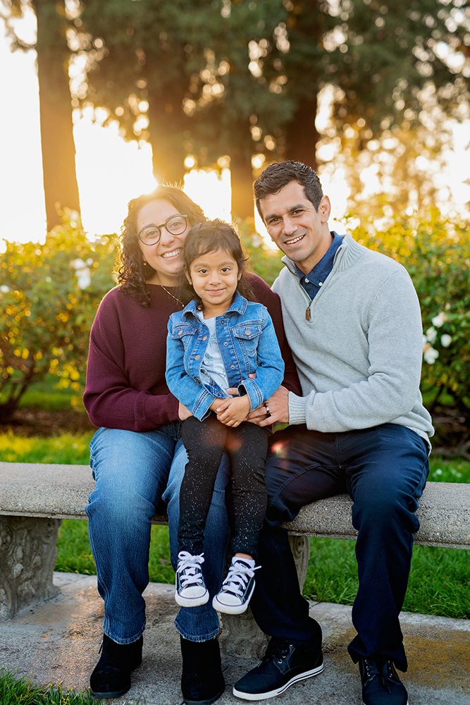 Sunset Family Portraits at the Municipal Rose Garden