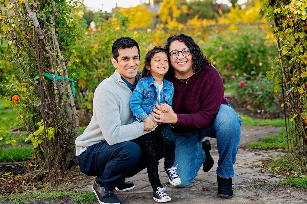 Sunset Family Portraits at the Municipal Rose Garden