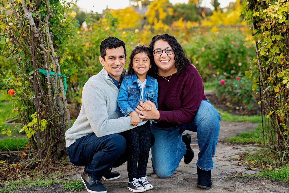 Sunset Family Portraits at the Municipal Rose Garden
