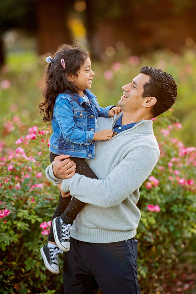 Sunset Family Portraits at the Municipal Rose Garden