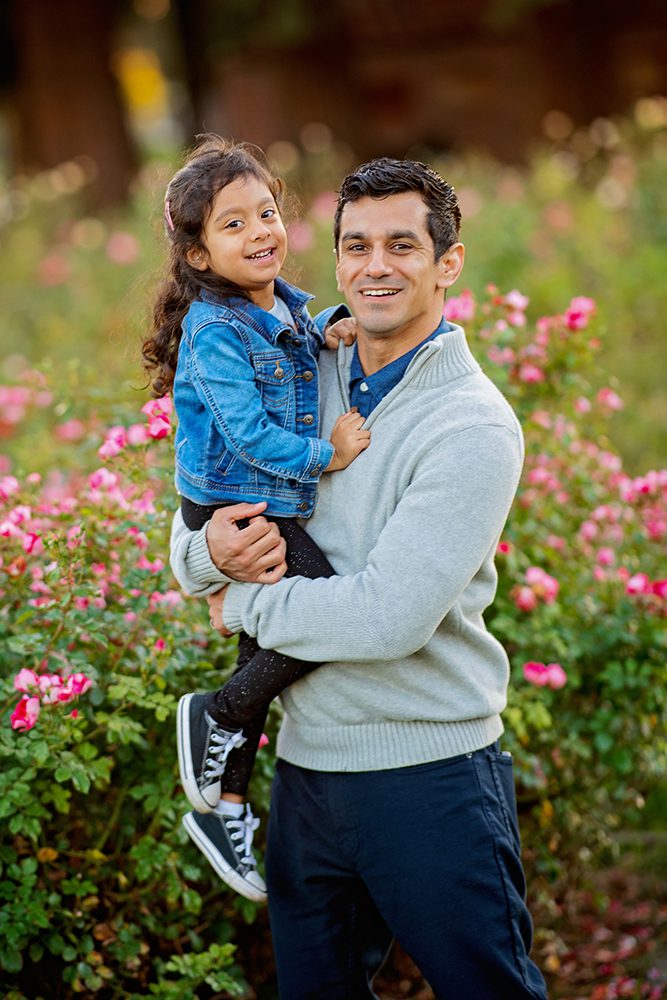 Sunset Family Portraits at the Municipal Rose Garden