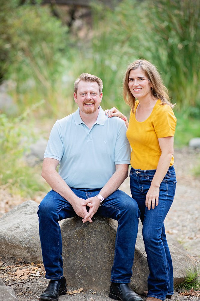 evening family portraits at Alum Rock Park
