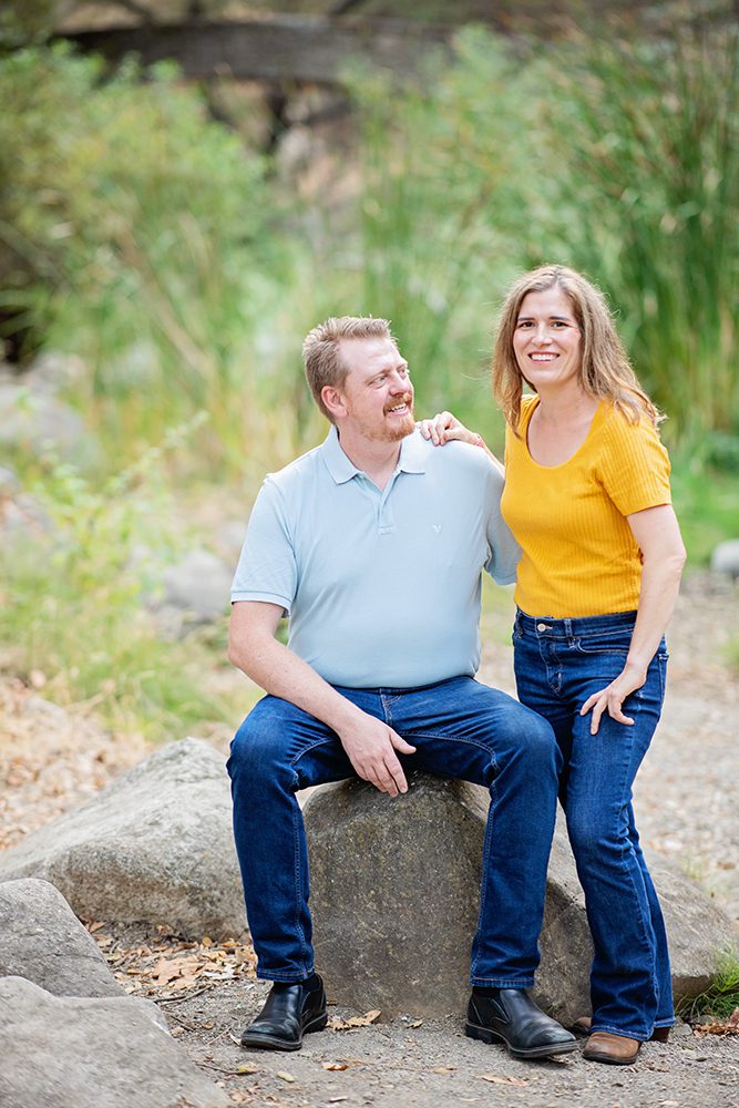evening family portraits at Alum Rock Park