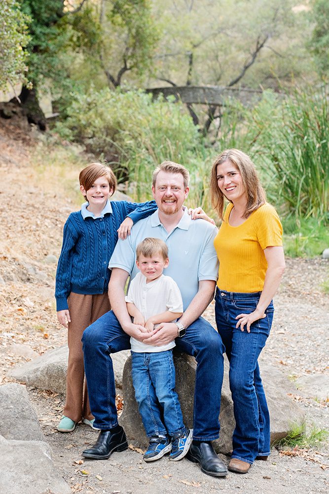 evening family portraits at Alum Rock Park
