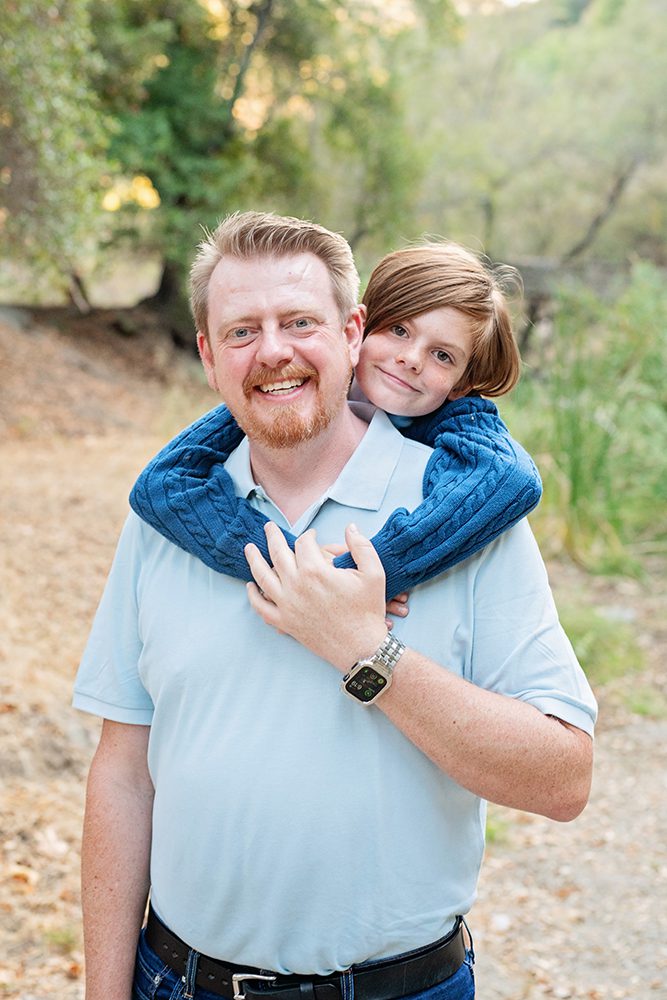 evening family portraits at Alum Rock Park