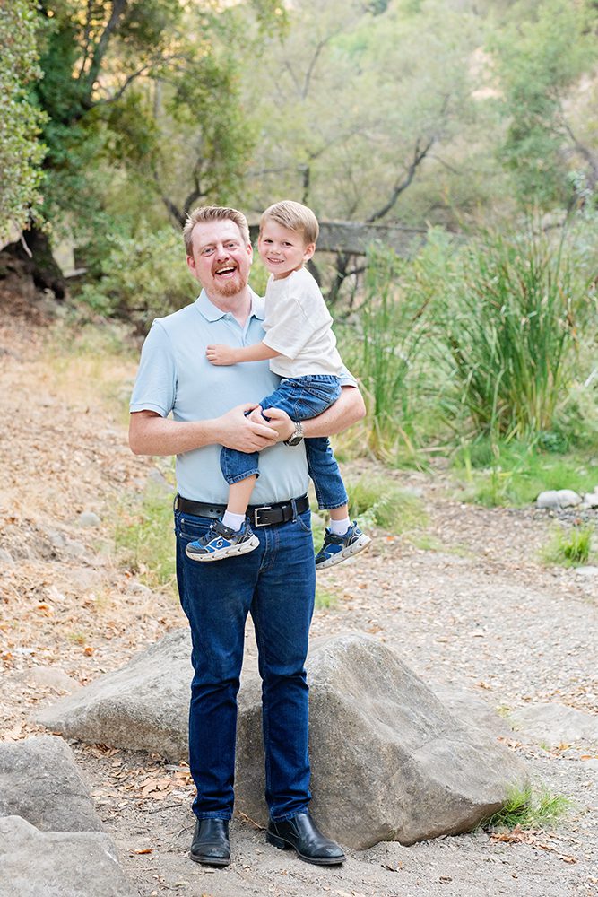evening family portraits at Alum Rock Park