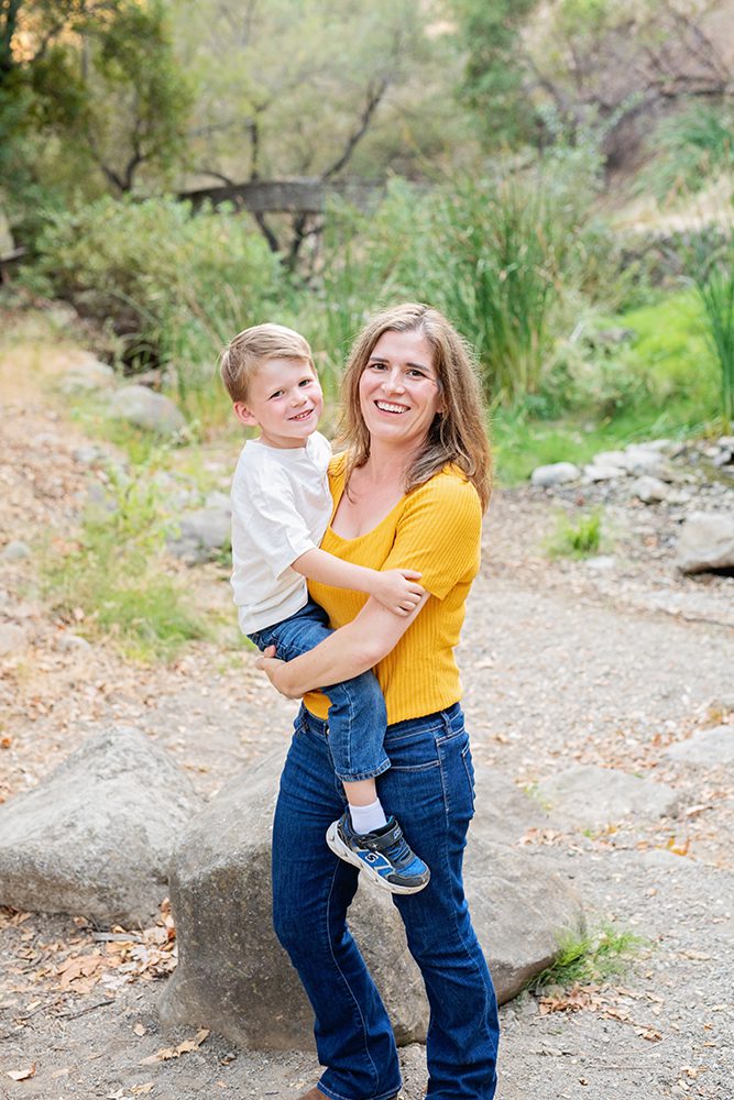 evening family portraits at Alum Rock Park