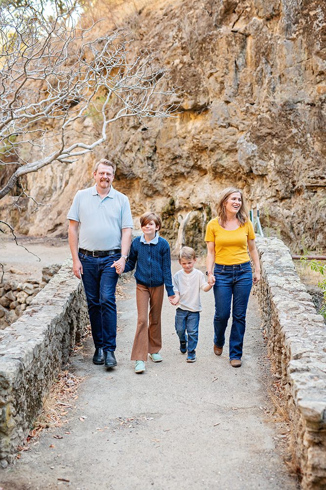 evening family portraits at Alum Rock Park