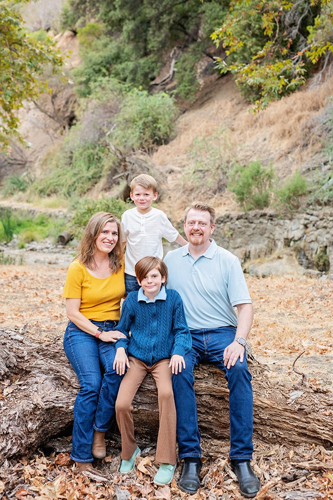 evening family portraits at Alum Rock Park