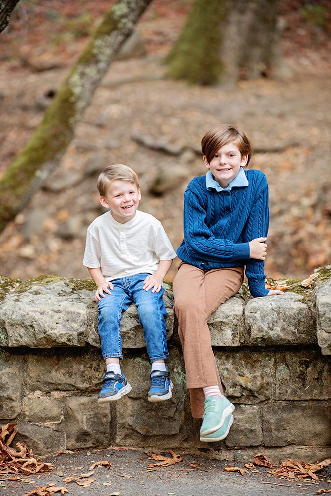 evening family portraits at Alum Rock Park
