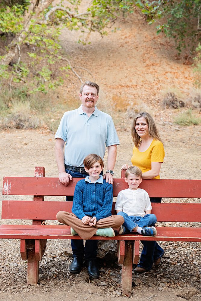 evening family portraits at Alum Rock Park