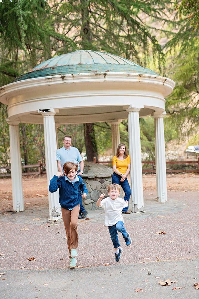 evening family portraits at Alum Rock Park