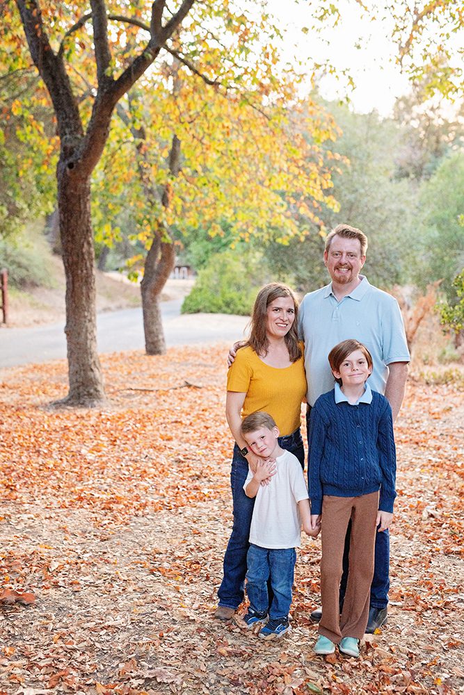 evening family portraits at Alum Rock Park