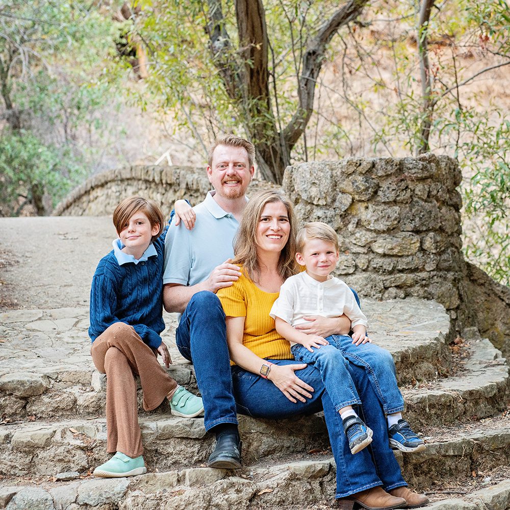 evening family portraits at Alum Rock Park