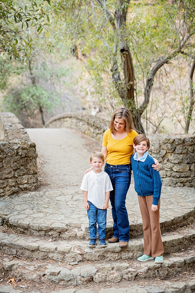 evening family portraits at Alum Rock Park