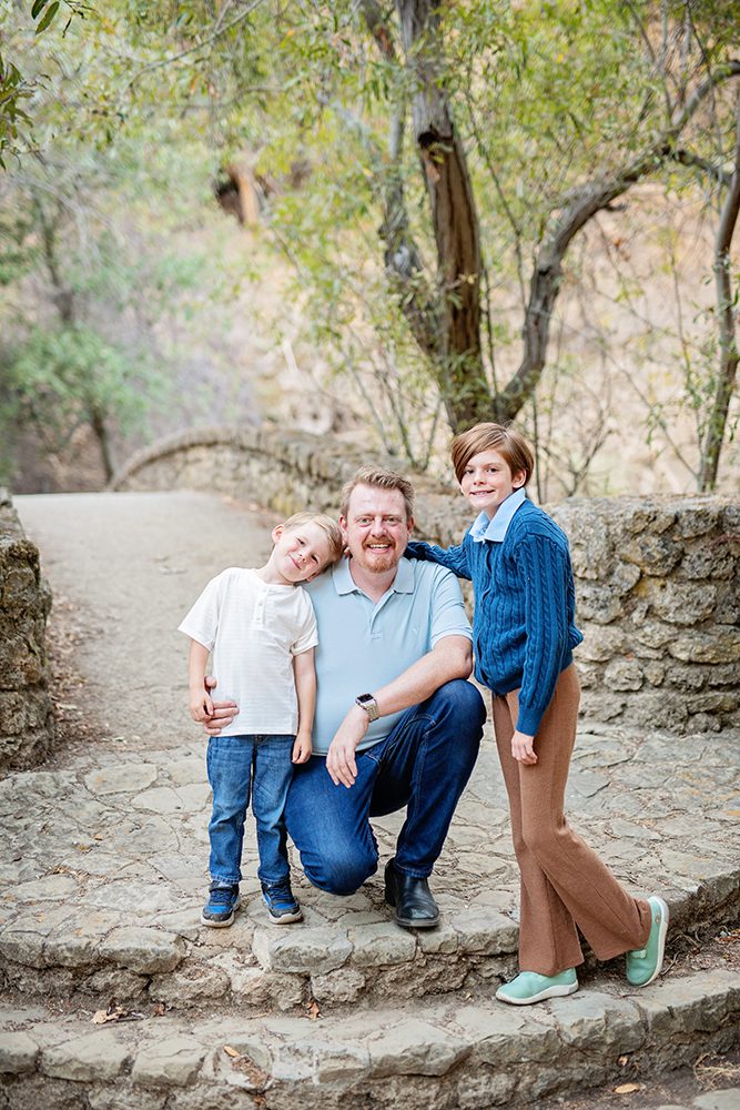 evening family portraits at Alum Rock Park