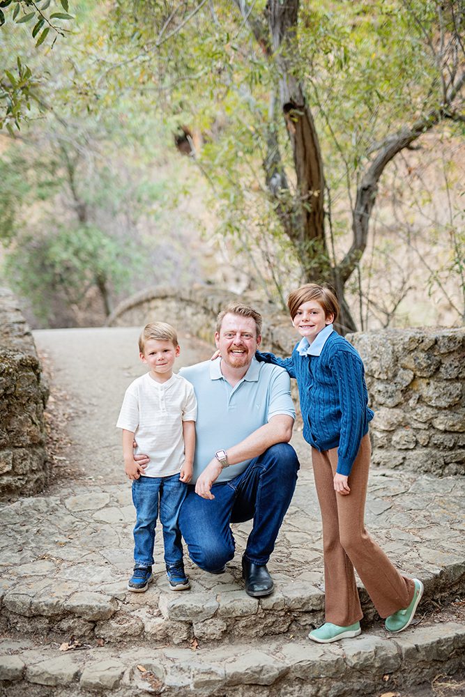 evening family portraits at Alum Rock Park
