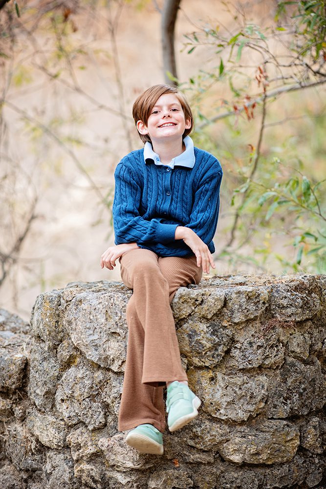 evening family portraits at Alum Rock Park