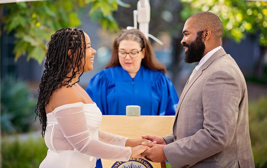 Outdoor Ceremony at the Santa Clara County Clerks Office