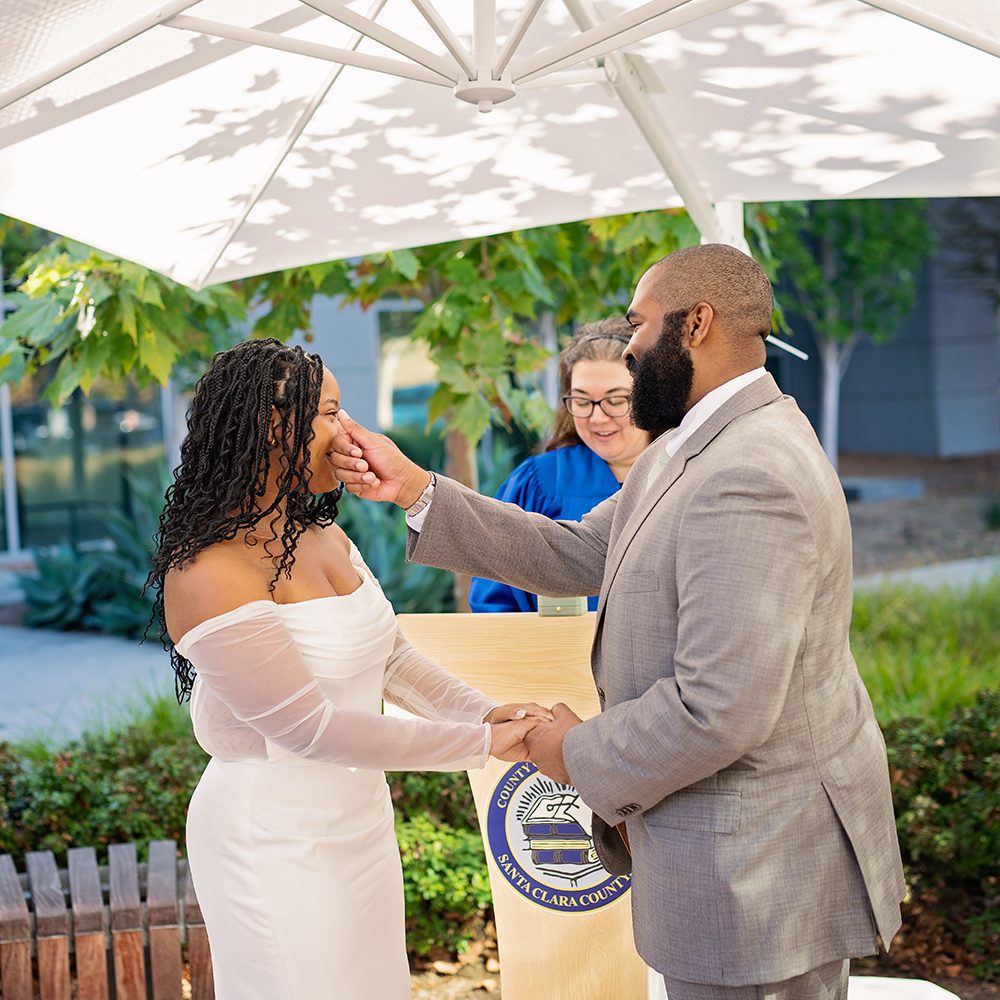 Outdoor Ceremony at the Santa Clara County Clerks Office