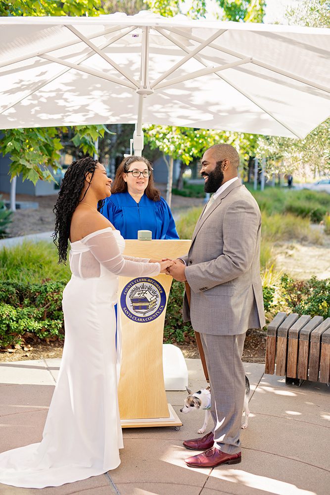 Outdoor Ceremony at the Santa Clara County Clerks Office