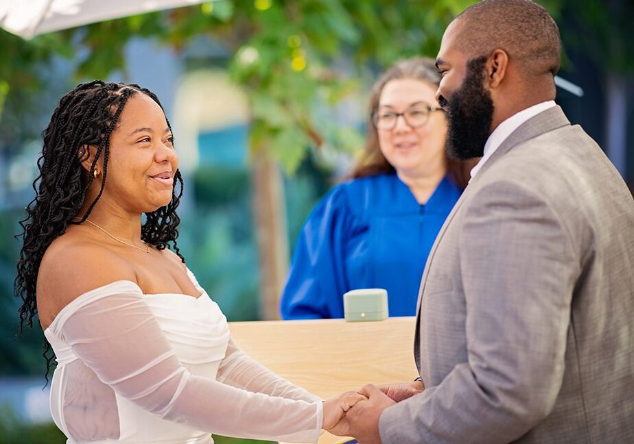 Outdoor Ceremony at the Santa Clara County Clerks Office